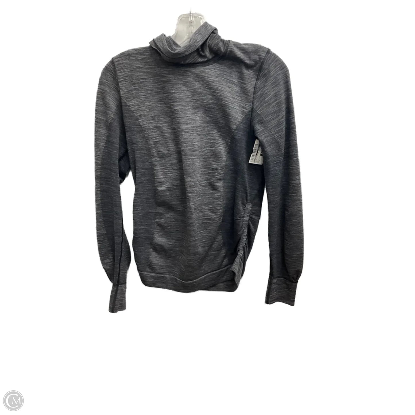 Athletic Top Long Sleeve Collar By Lululemon In Grey, Size: 8