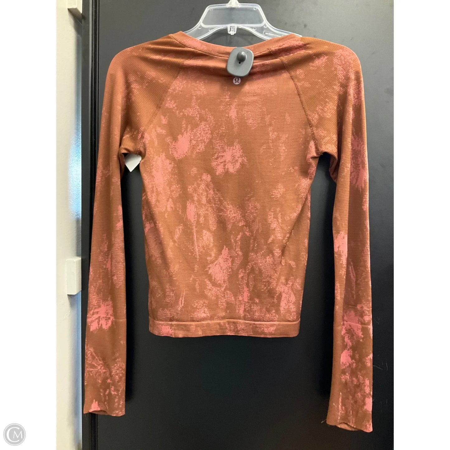 Athletic Top Long Sleeve Crewneck By Lululemon In Brown & Pink, Size: 4