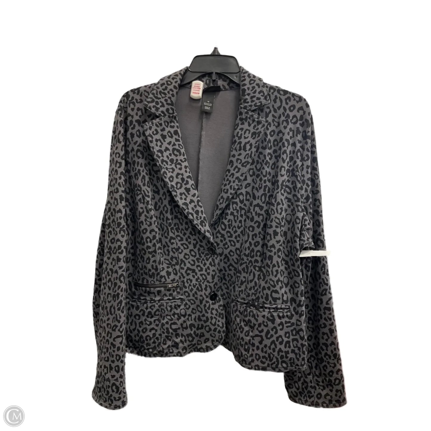 Blazer By Lane Bryant In Leopard Print, Size: 2x