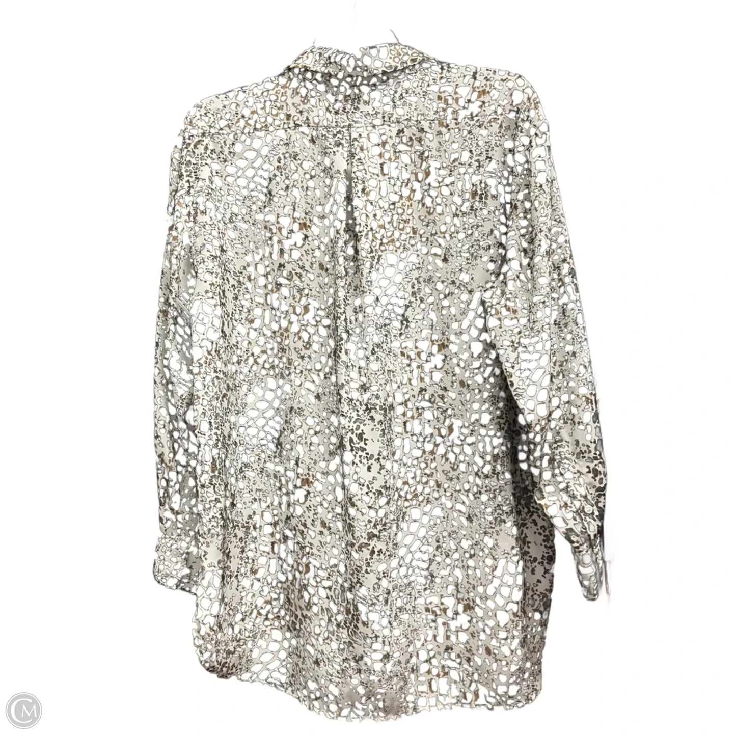 Blouse Long Sleeve By Banana Republic In Leopard Print, Size: S