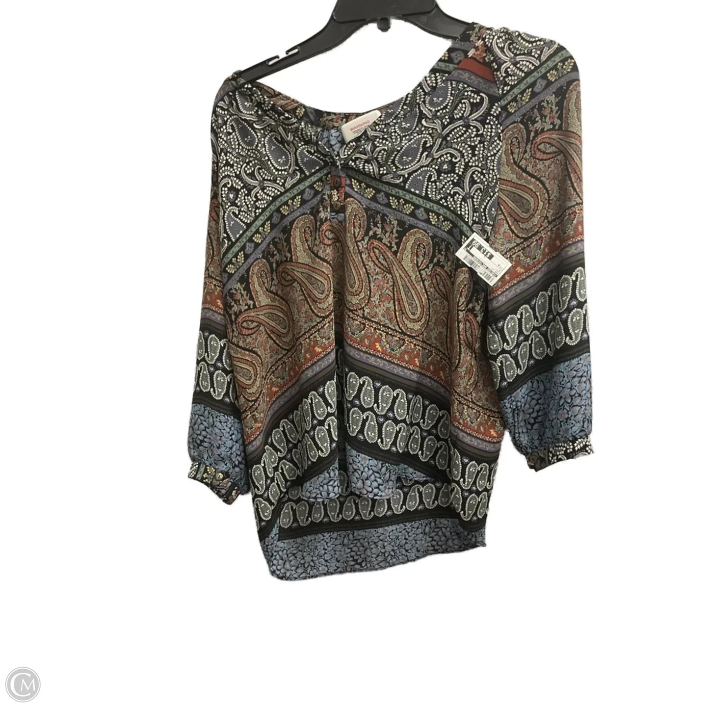 Top Long Sleeve By Chelsea And Theodore In Grey, Size: M