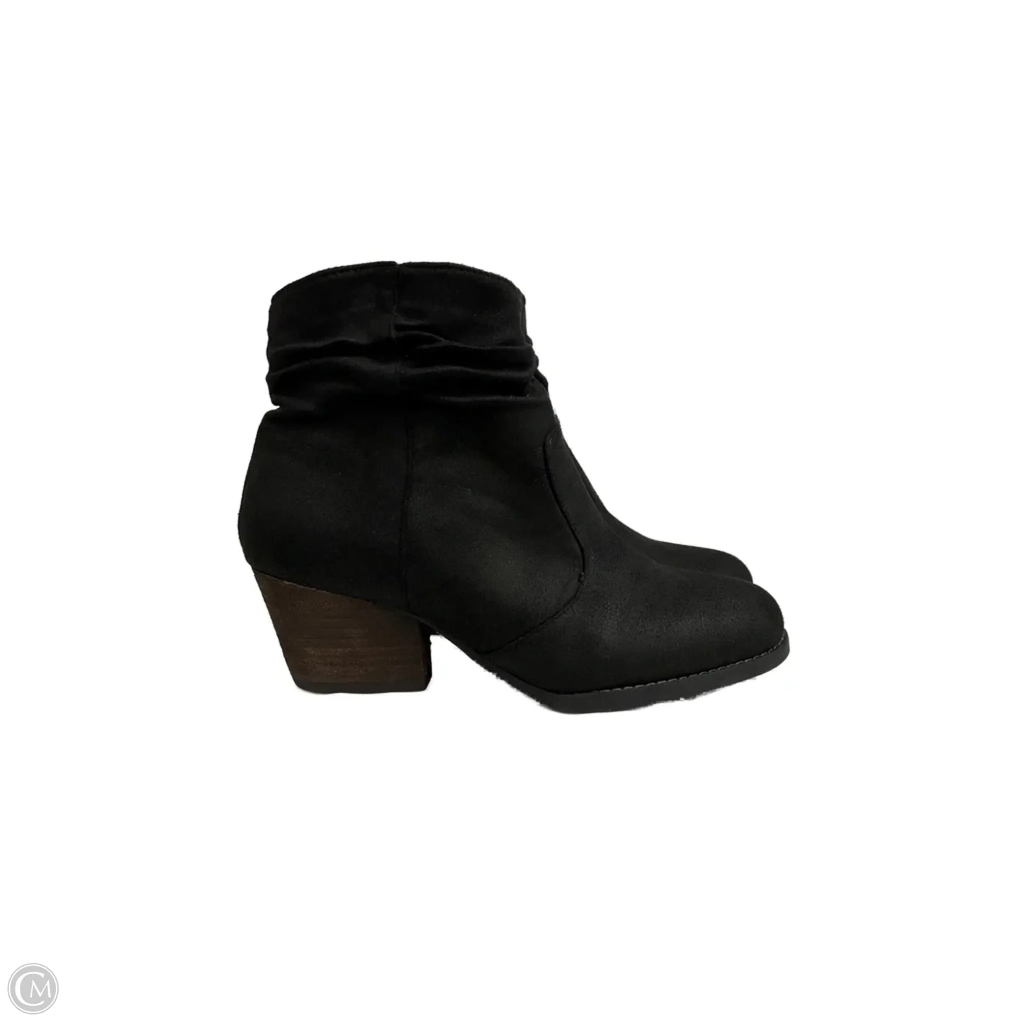 Boots Ankle Heels By Clothes Mentor In Black, Size: 7