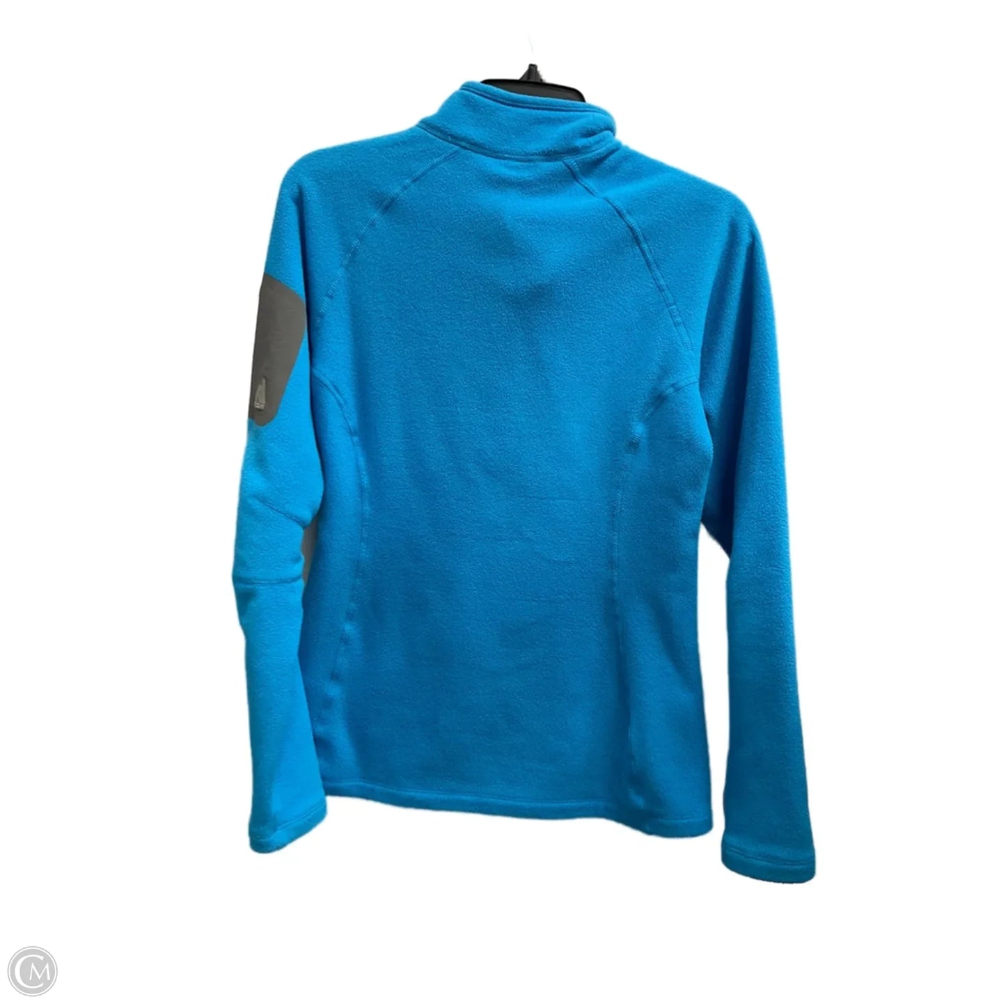 Athletic Top Long Sleeve Collar By Eddie Bauer In Teal, Size: M