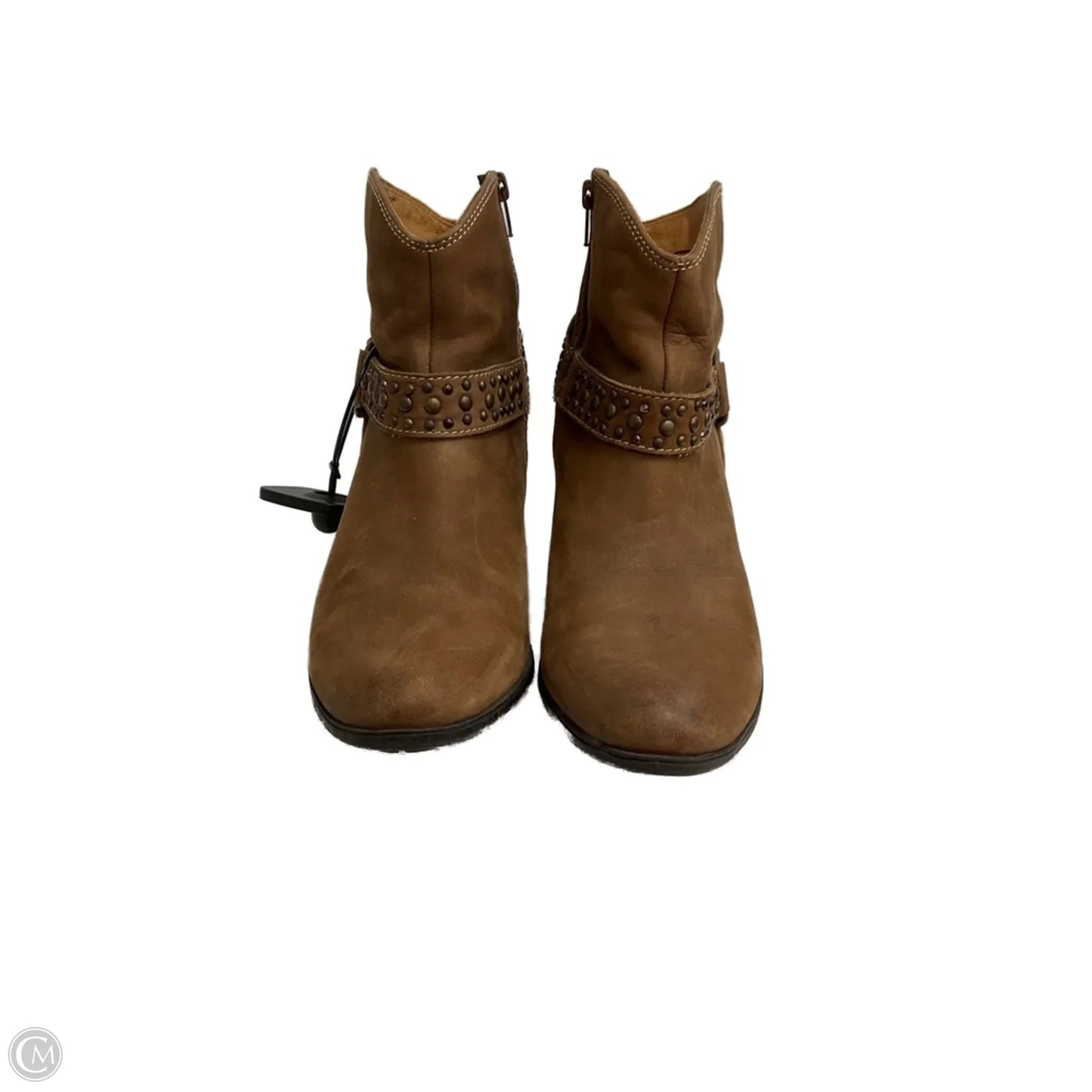 Boots Ankle Heels By Sofft In Brown, Size: 7.5