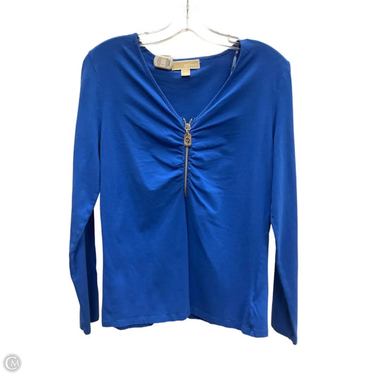 Top Long Sleeve By Michael By Michael Kors In Blue, Size: L