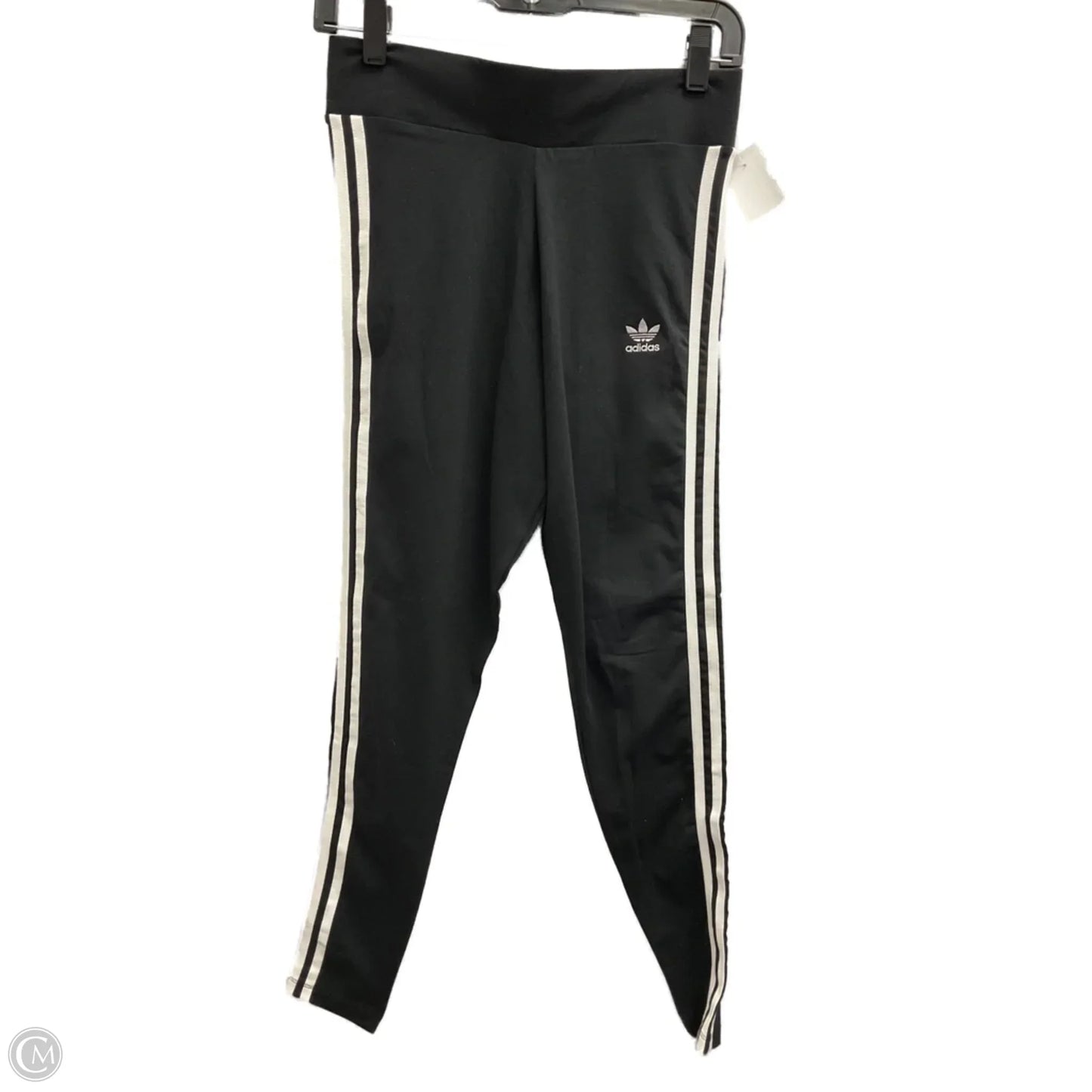 Athletic Leggings By Adidas In Black & White, Size: M