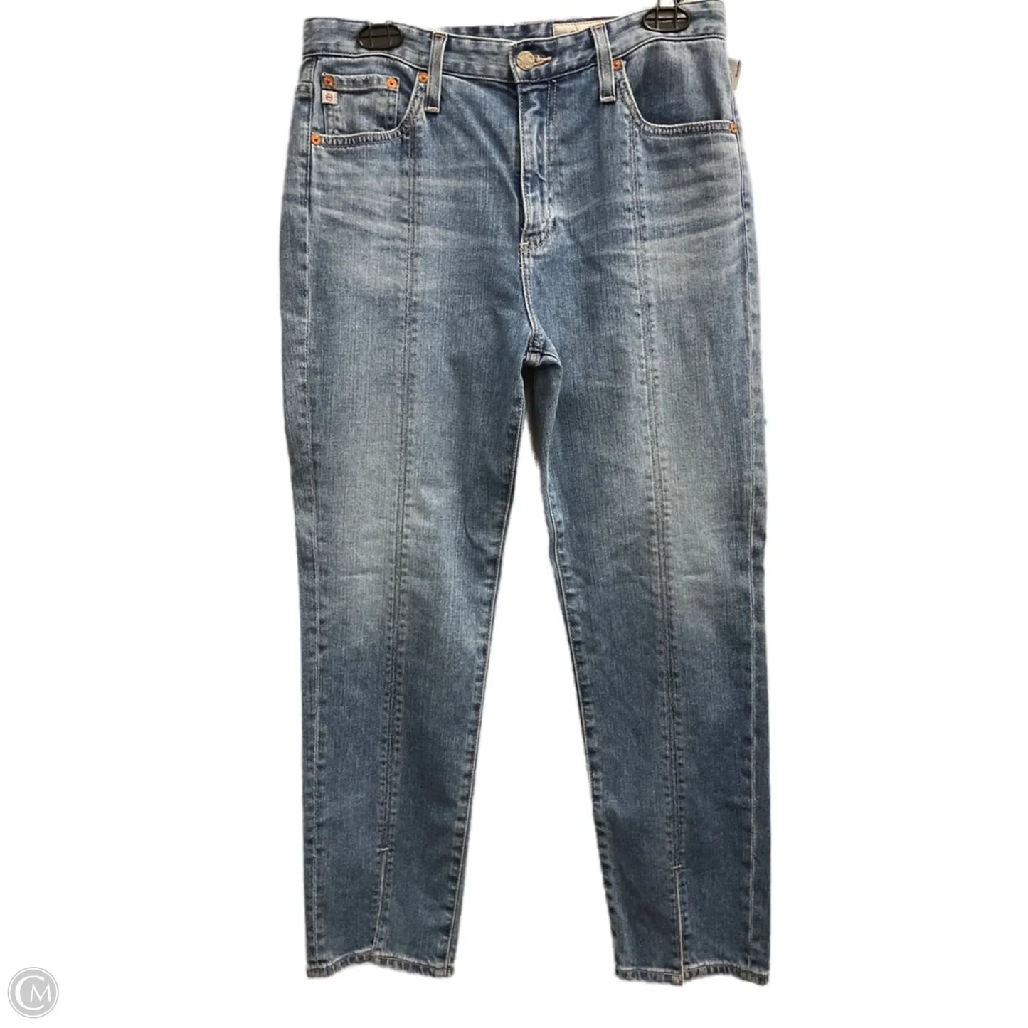 Jeans Straight By Ag Jeans In Blue Denim, Size: 8