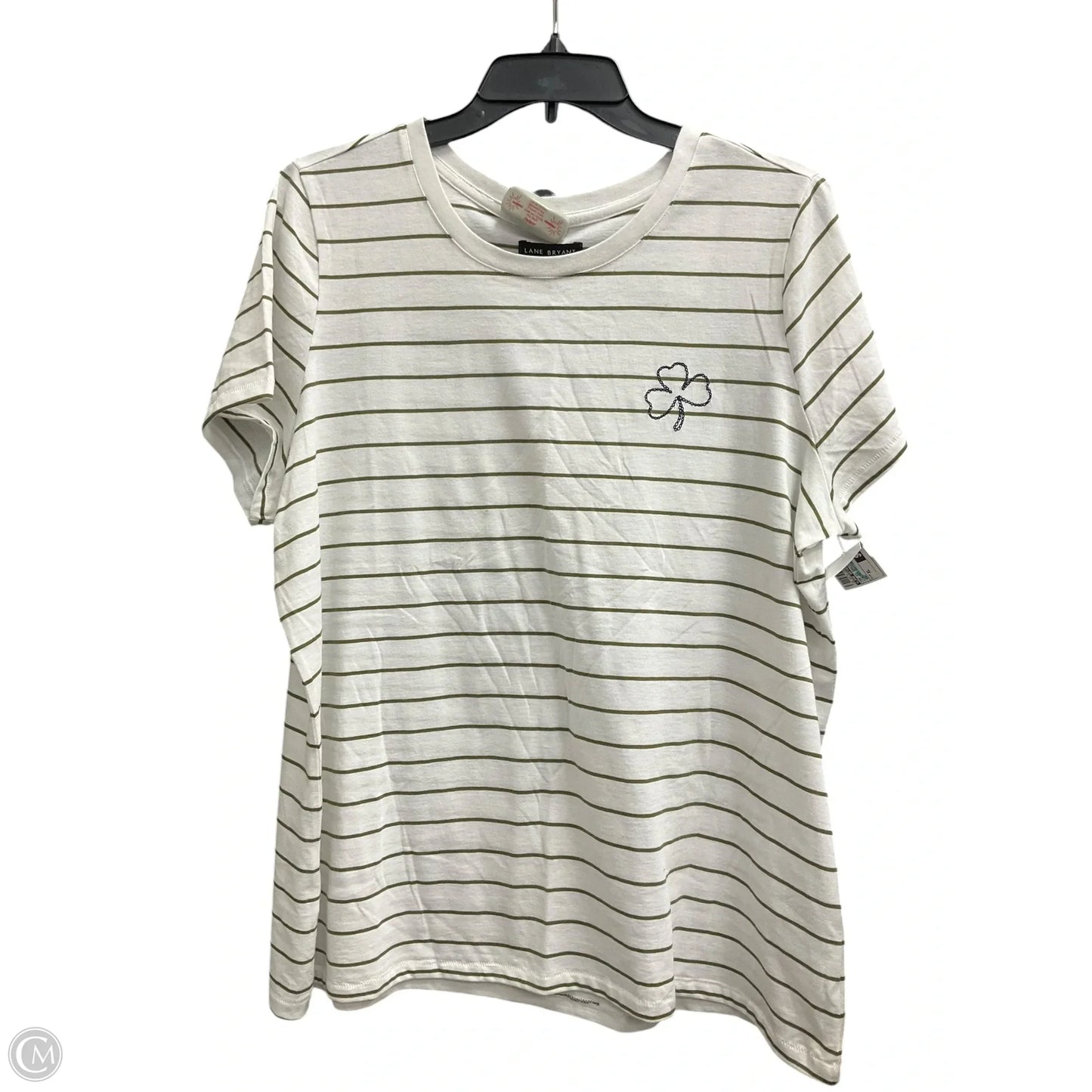 Top Short Sleeve Basic By Lane Bryant In Striped Pattern, Size: Xl