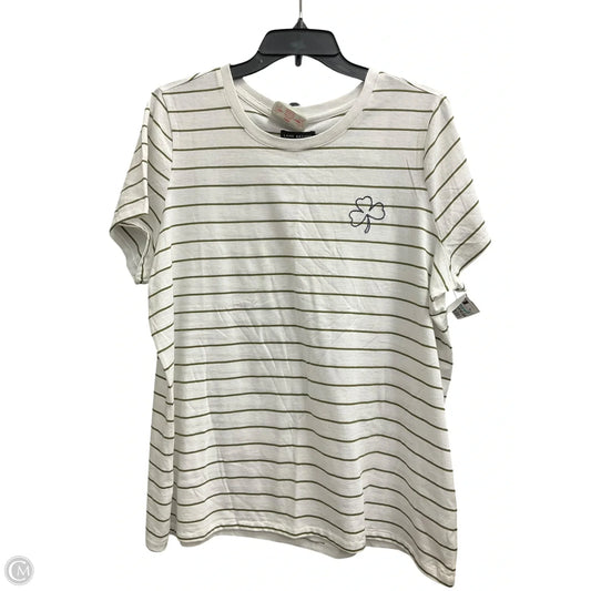 Top Short Sleeve Basic By Lane Bryant In Striped Pattern, Size: Xl