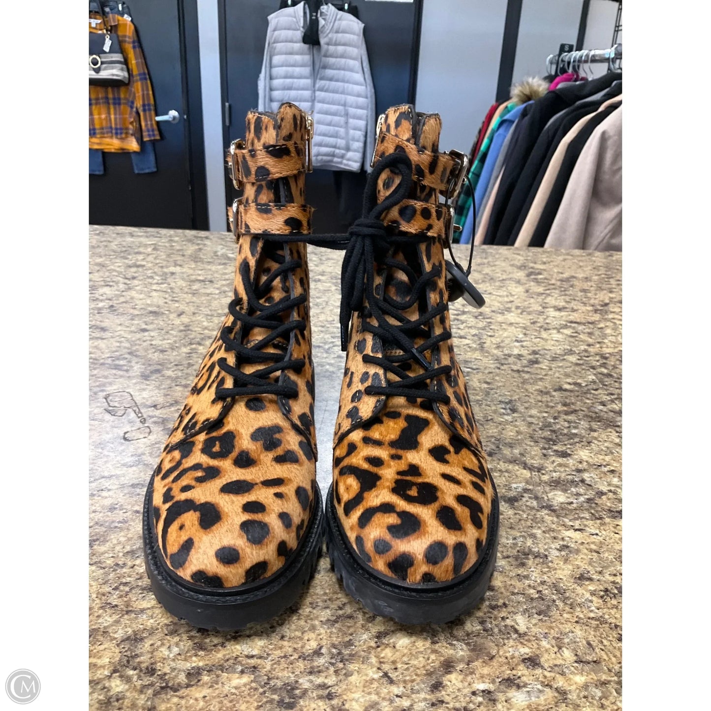 Boots Combat By Antonio Melani In Leopard Print, Size: 8