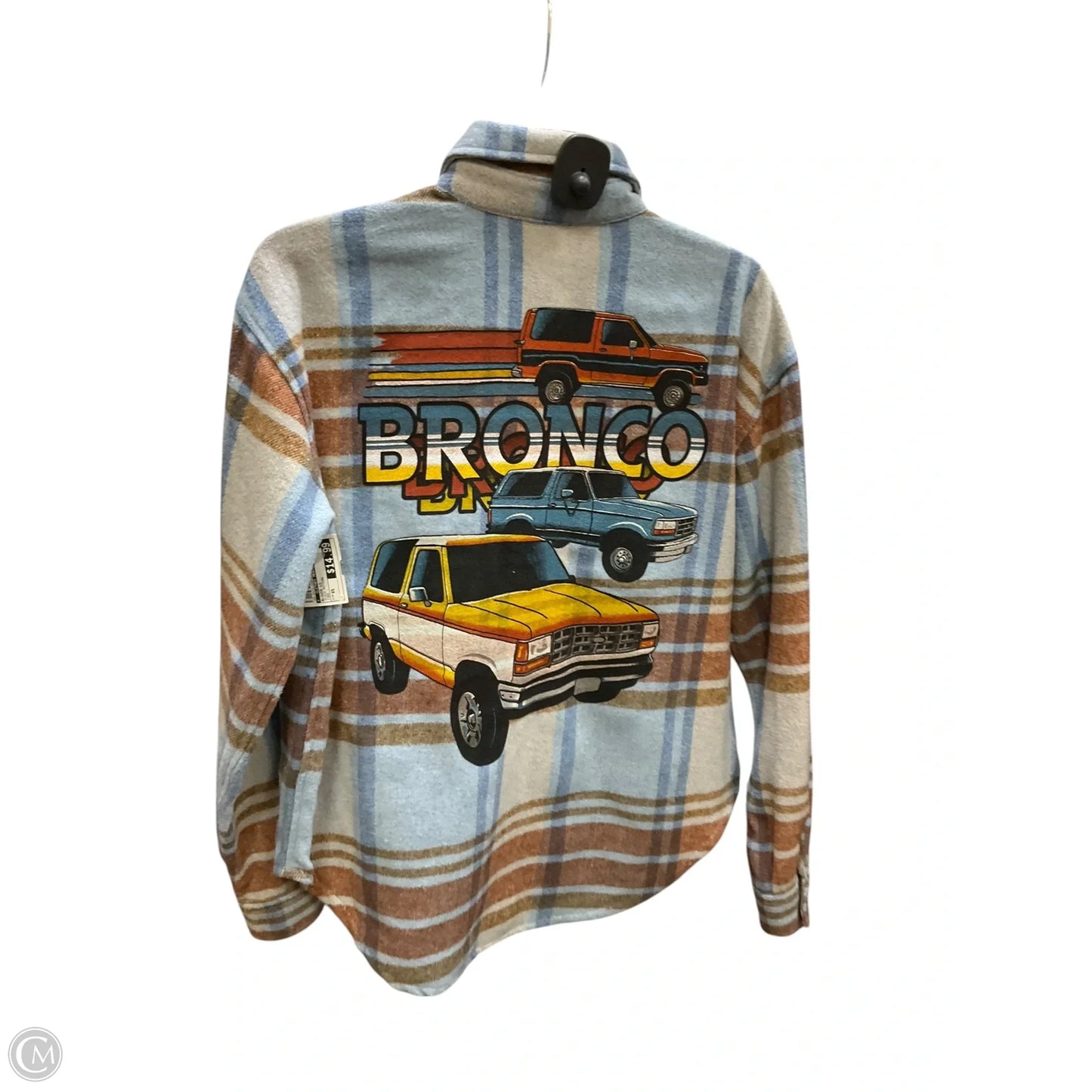 Blouse Long Sleeve By Clothes Mentor In Plaid Pattern, Size: Xs