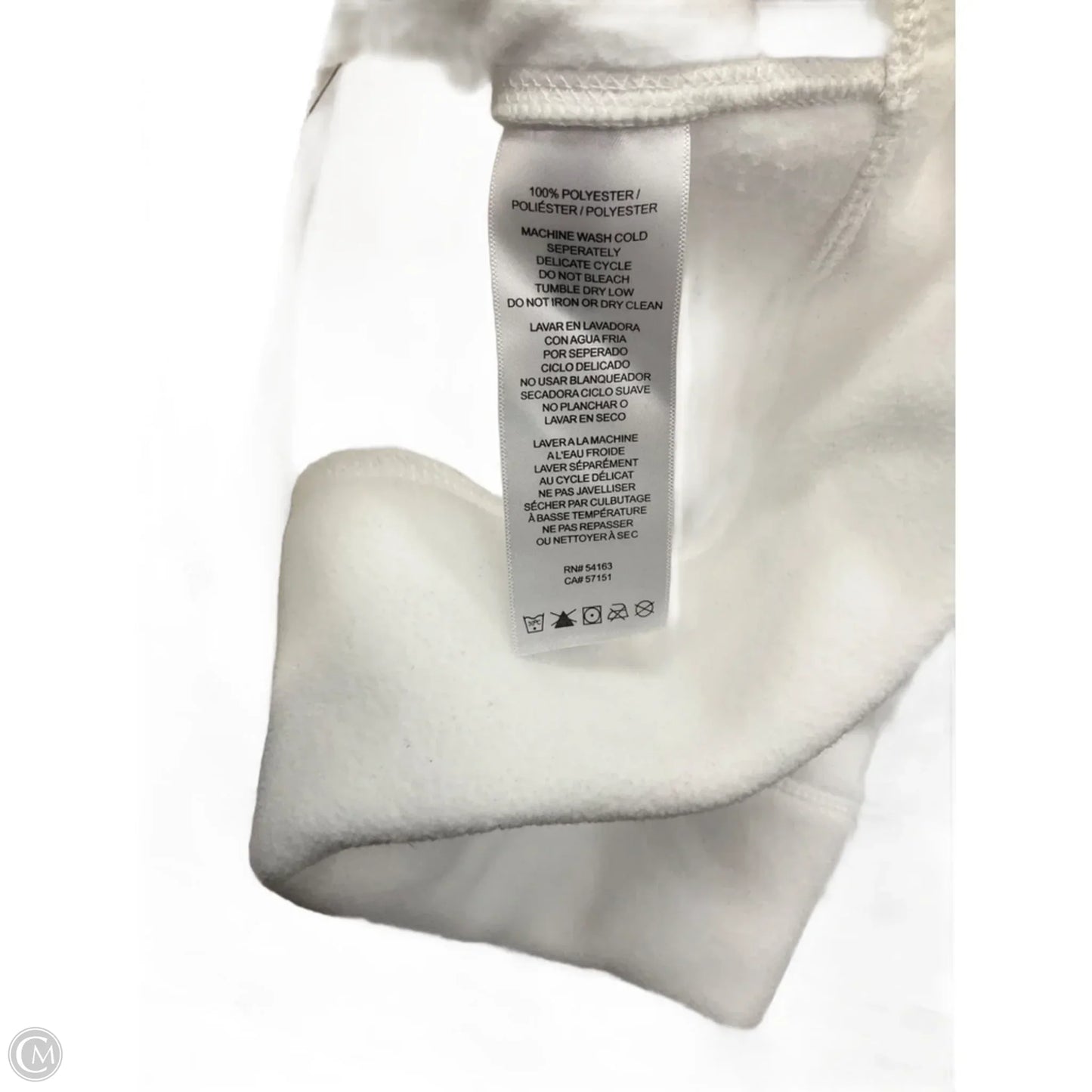 Athletic Jacket By Tommy Hilfiger In White, Size: L