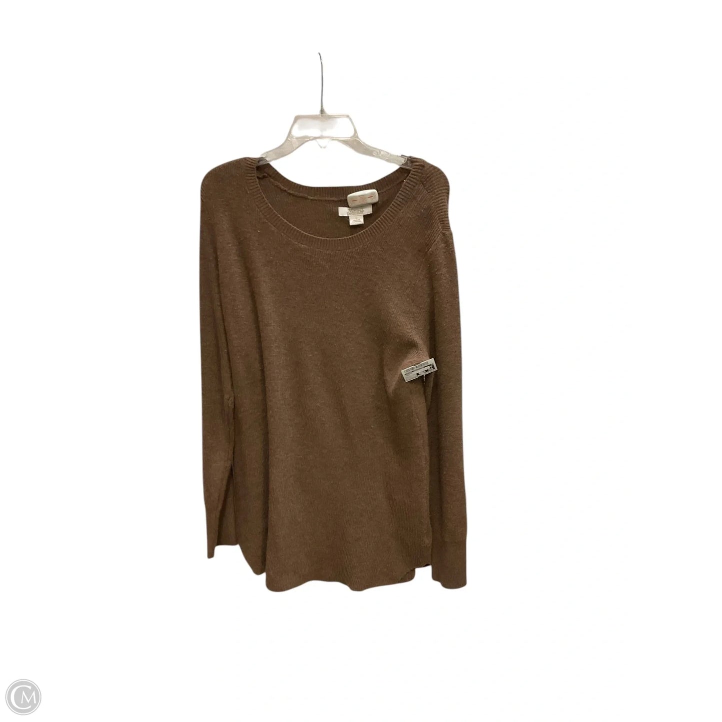Sweater By Natural Reflections In Brown, Size: L