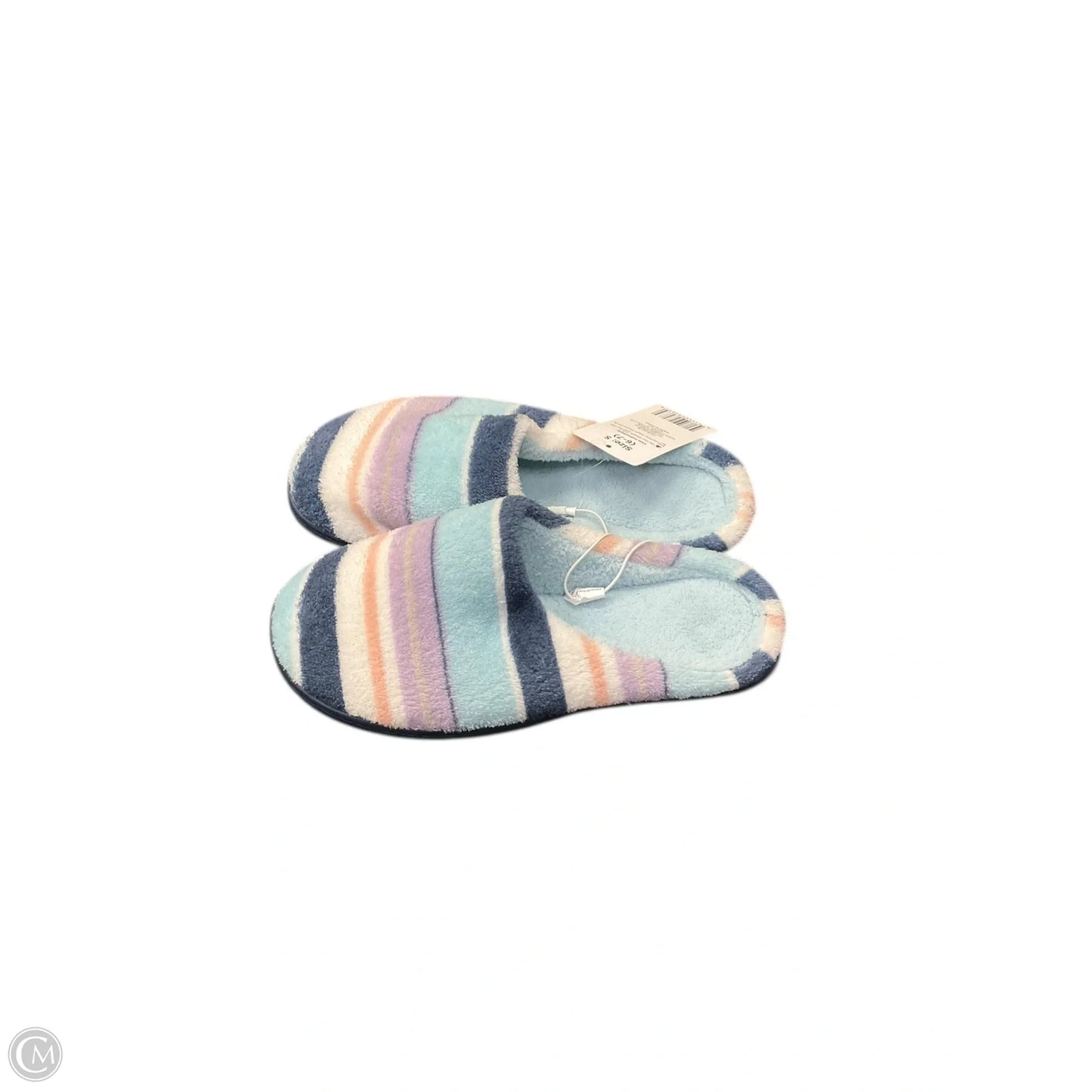 Slippers By Bobbie Brooks In Striped Pattern