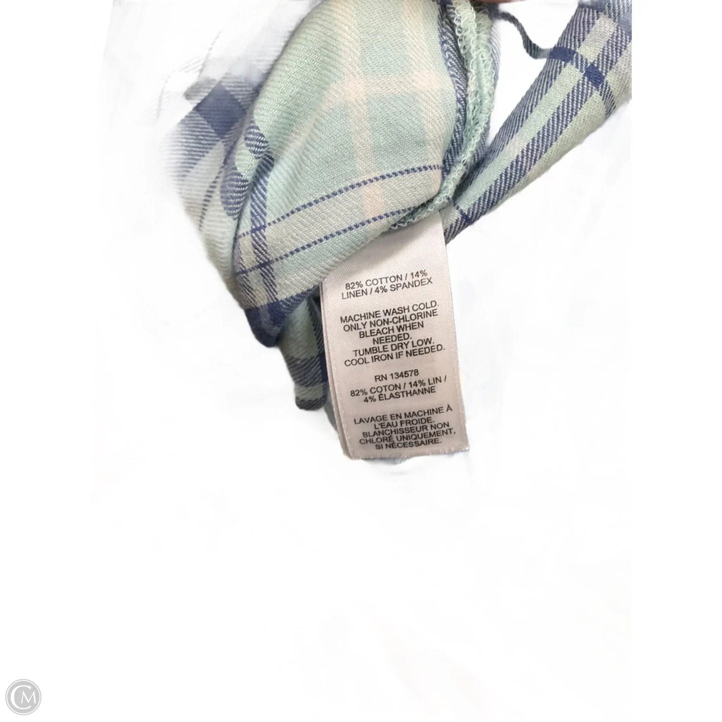 Blouse Long Sleeve By Vineyard Vines In Plaid Pattern, Size: 6