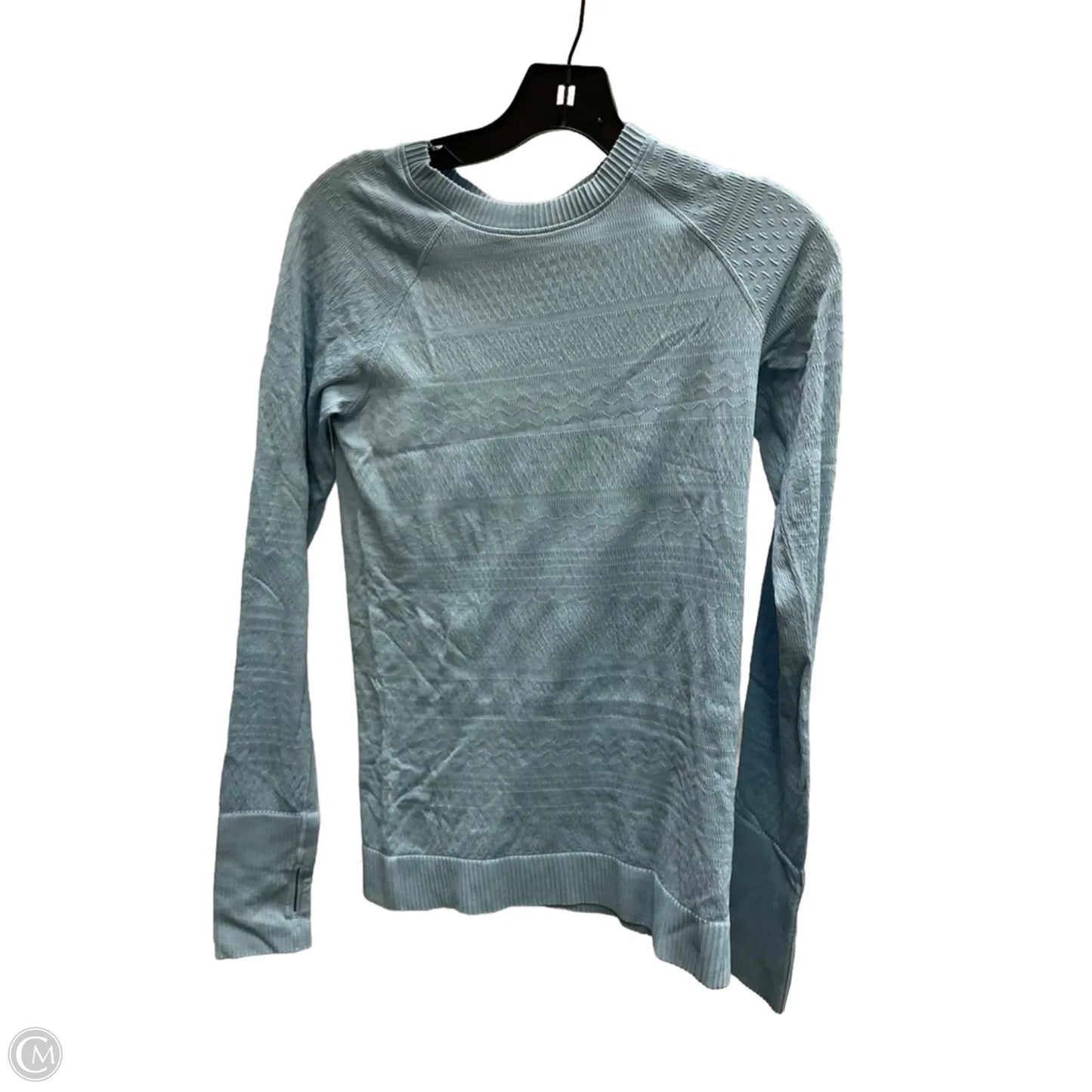 Athletic Top Long Sleeve Crewneck By Lululemon In Blue, Size: 8