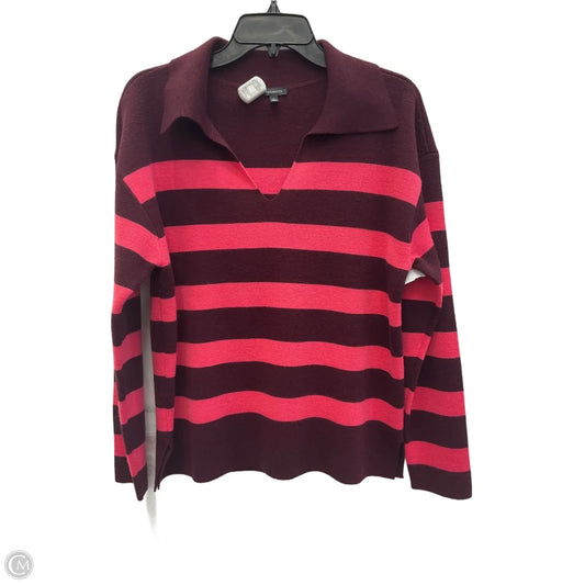 Top Long Sleeve By Talbots In Striped Pattern, Size: L