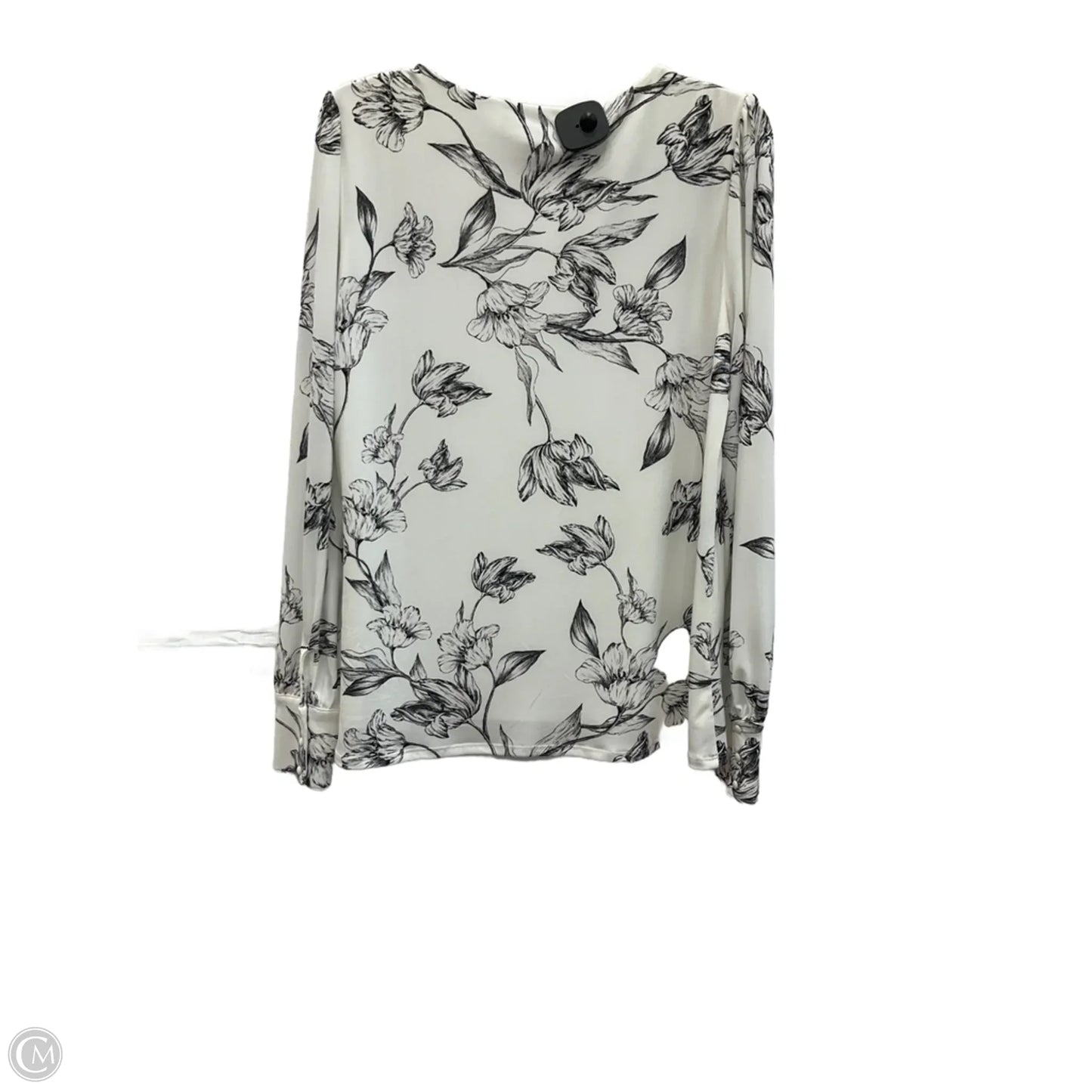 Top Long Sleeve By White House Black Market In Floral Print, Size: L