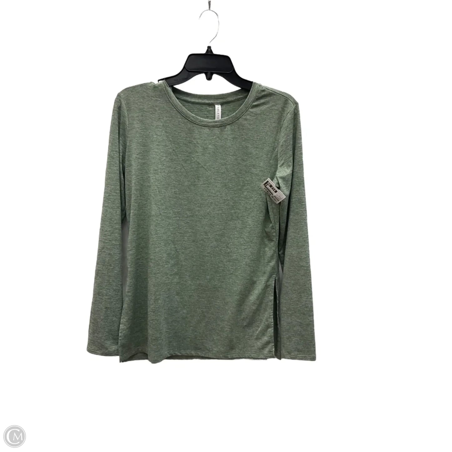 Athletic Top Long Sleeve Crewneck By Fabletics In Green, Size: S