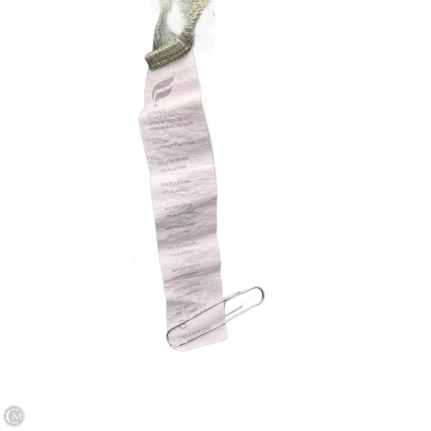 Athletic Top Long Sleeve Crewneck By Fabletics In Green, Size: S