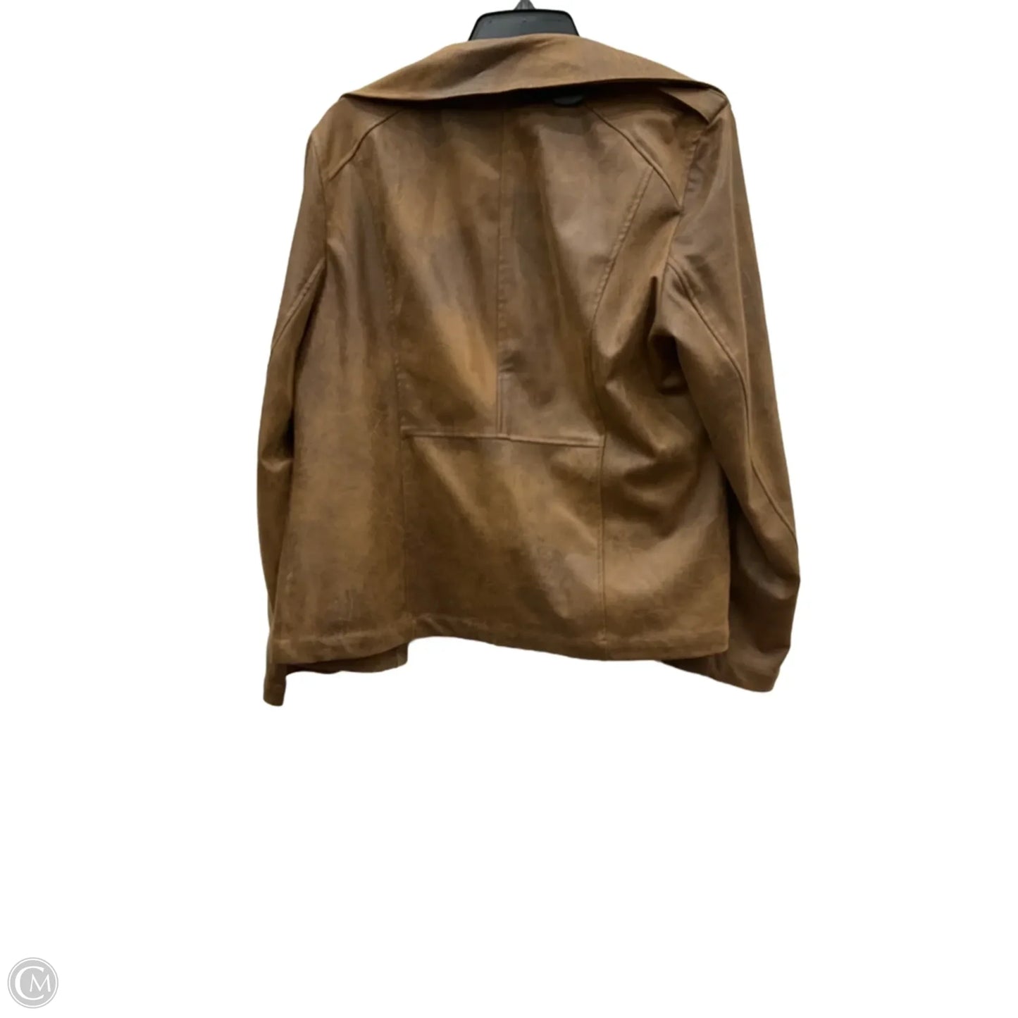 Jacket Moto By Chicos In Brown, Size: L