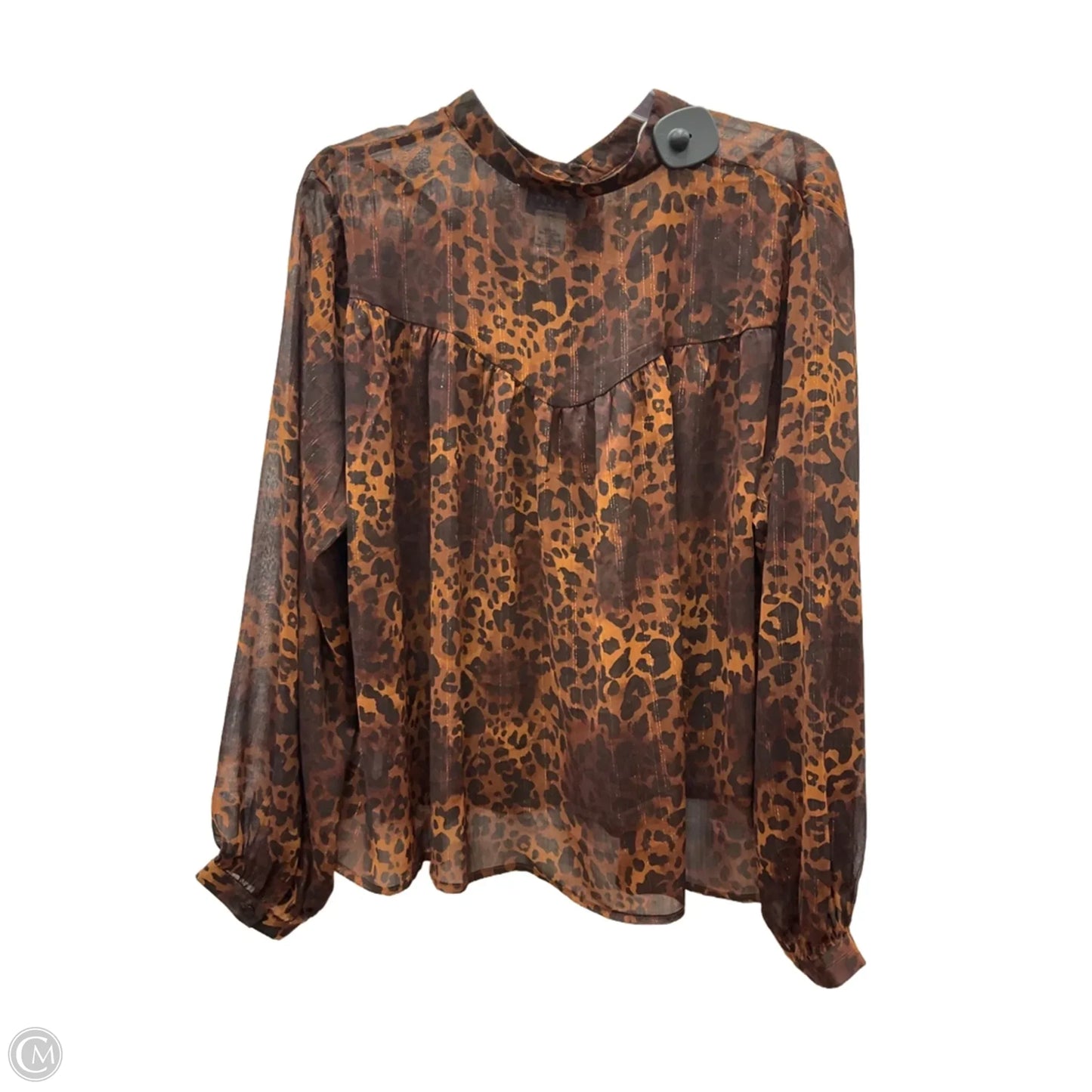 Top Long Sleeve By Calypso St Barth In Leopard Print, Size: Xl