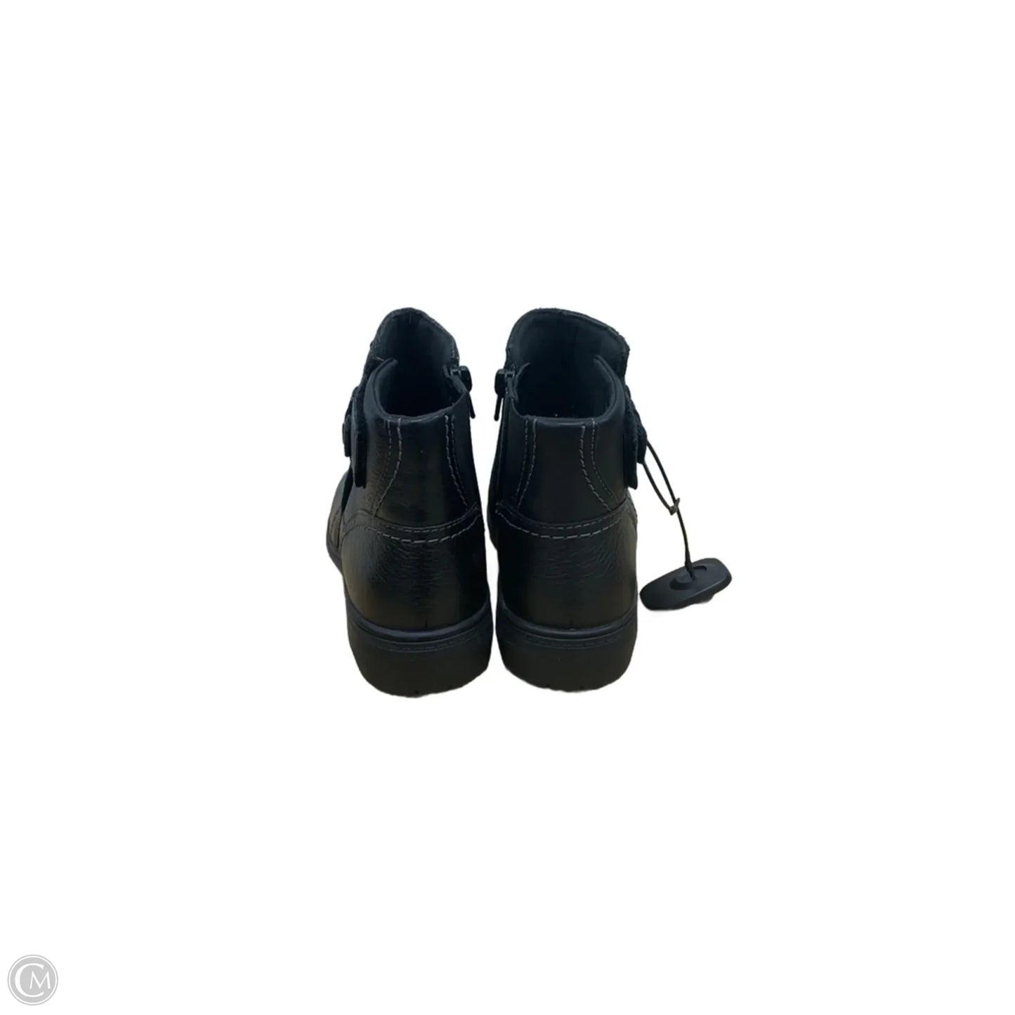 Boots Ankle Flats By Clarks In Black, Size: 6.5