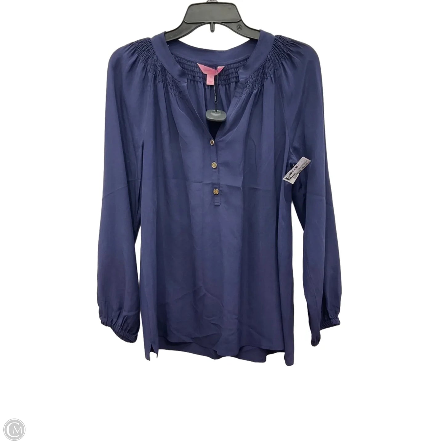 Top Long Sleeve Designer By Lilly Pulitzer In Blue, Size: M