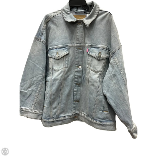 Jacket Denim By Pink In Blue Denim, Size: Xl