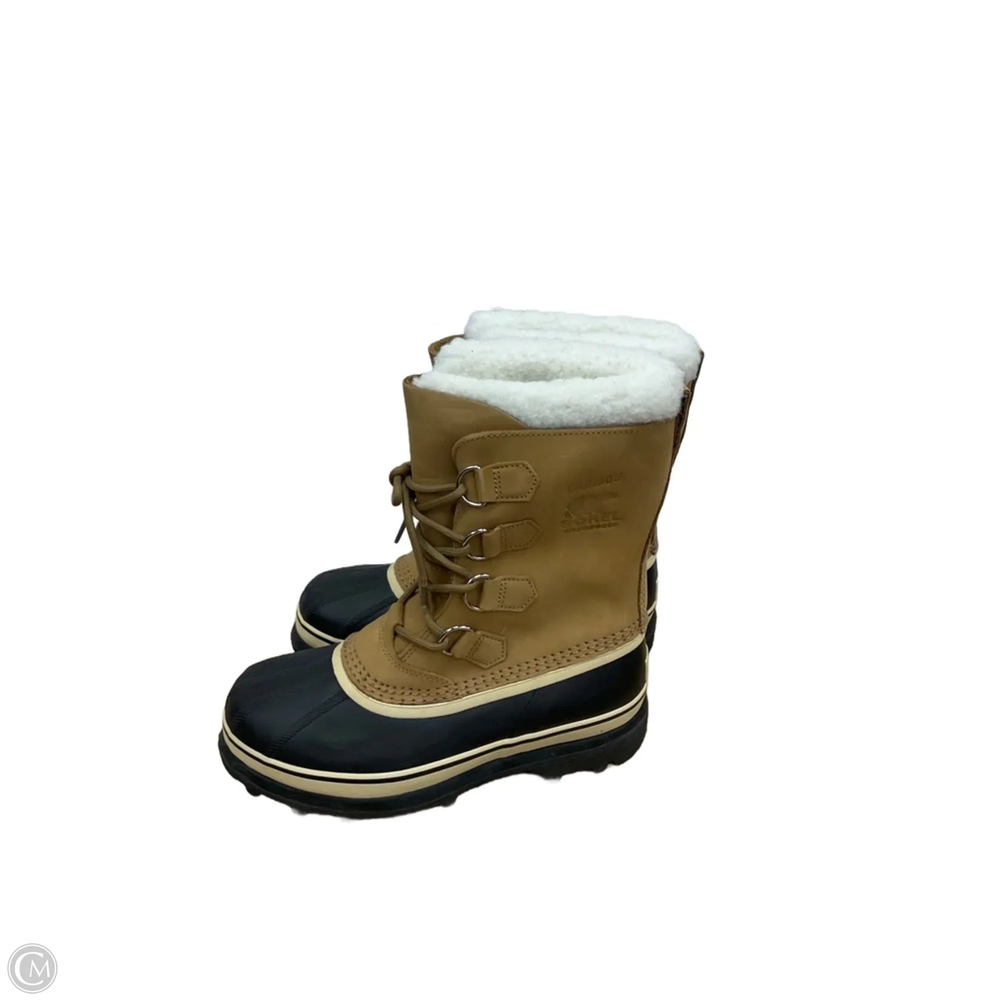 Boots Snow By Sorel In Black & Tan, Size: 7.5
