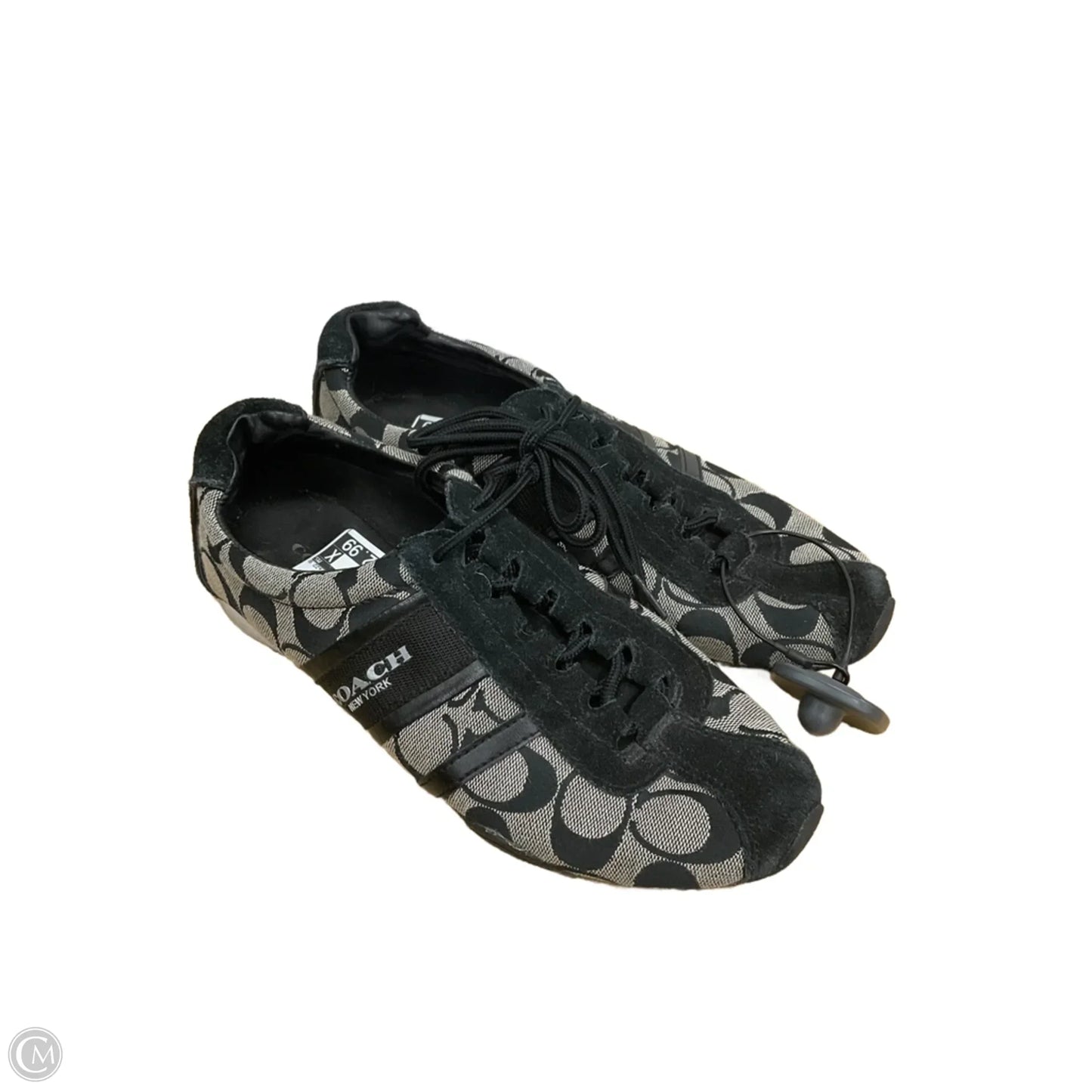 Shoes Designer By Coach In Black & Grey, Size: 8