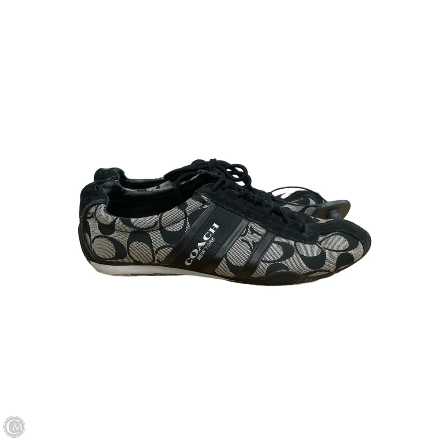 Shoes Designer By Coach In Black & Grey, Size: 8