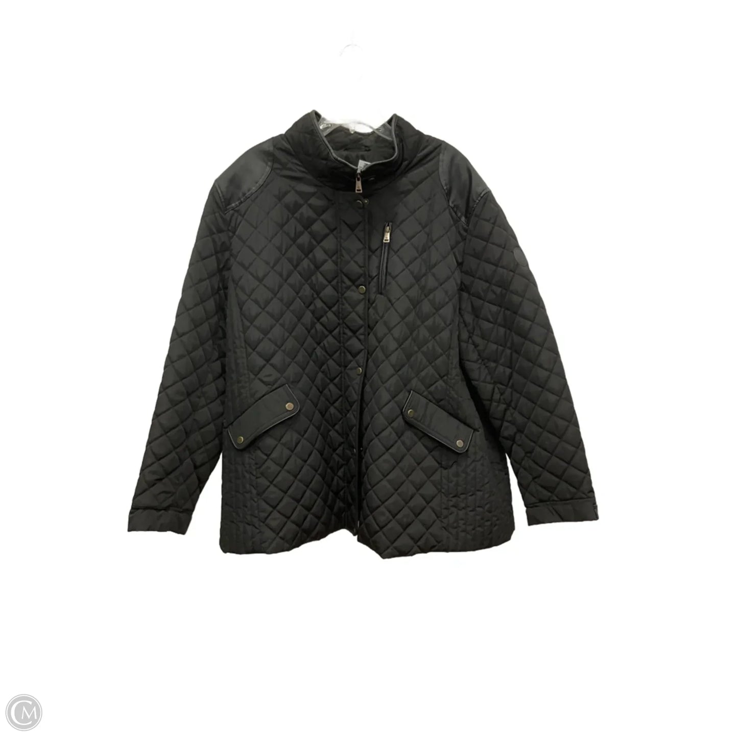 Jacket Puffer & Quilted By Lauren By Ralph Lauren In Black, Size: 3x
