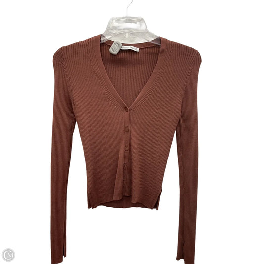 Cardigan By Abercrombie And Fitch In Orange, Size: Xs