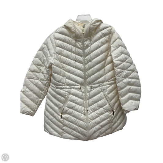 Coat Puffer & Quilted By Liz Claiborne In Cream, Size: 1x