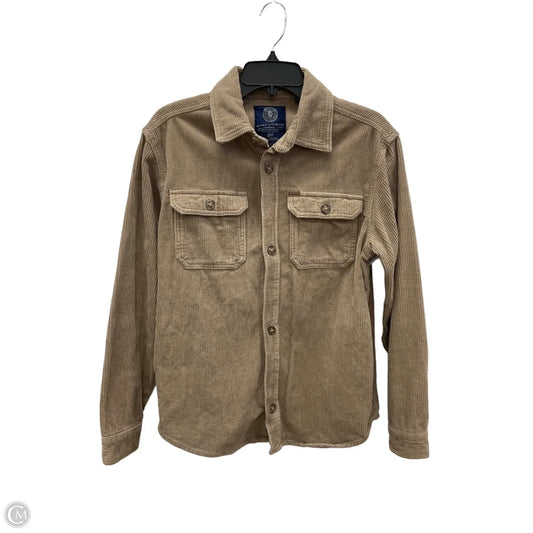 Jacket Shirt By Buffalo David Bitton In Tan, Size: S