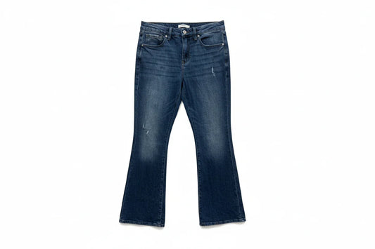 Jeans Boot Cut By Good American In Blue Denim, Size: 8