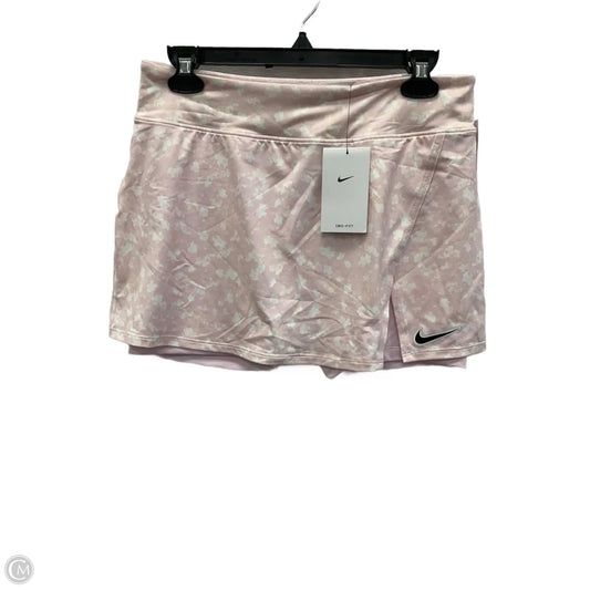 Athletic Skort By Nike Apparel In Pink & White, Size: M