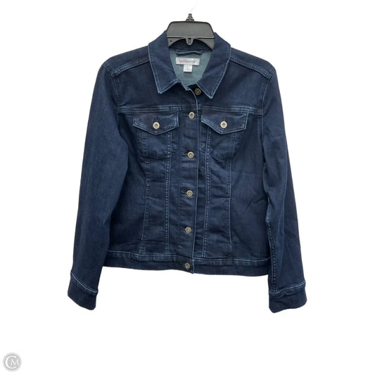 Jacket Denim By Liz Claiborne In Blue Denim, Size: L