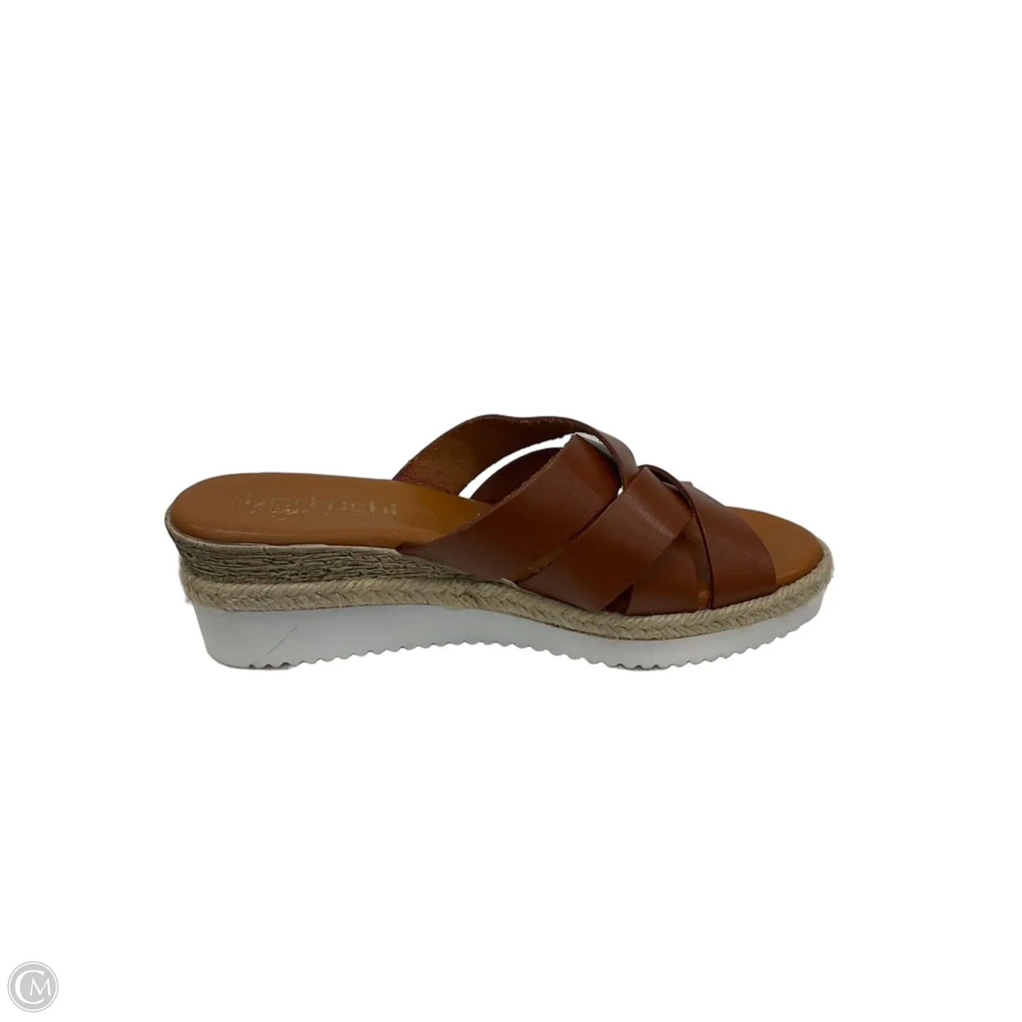 Sandals Heels Wedge By Cmc In Brown, Size: 6