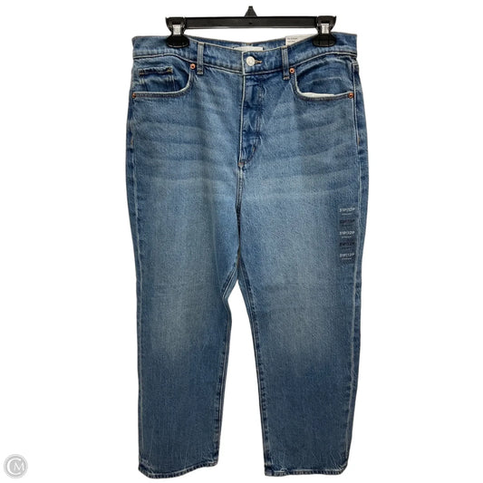 Jeans Straight By Loft In Blue Denim, Size: 12p