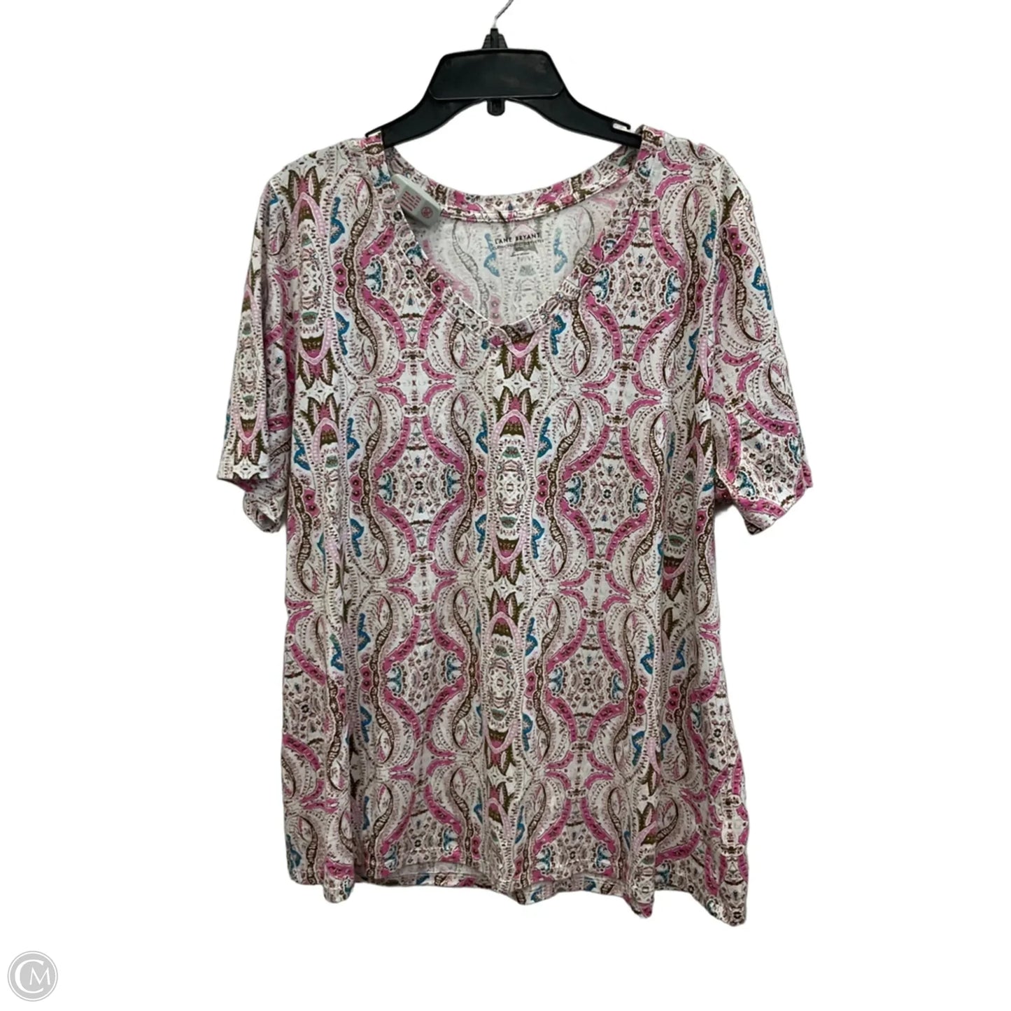 Top Short Sleeve Basic By Lane Bryant In Pink, Size: 1x