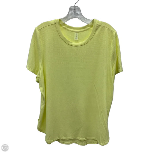 Athletic Top Short Sleeve By Clothes Mentor In Yellow, Size: 1x