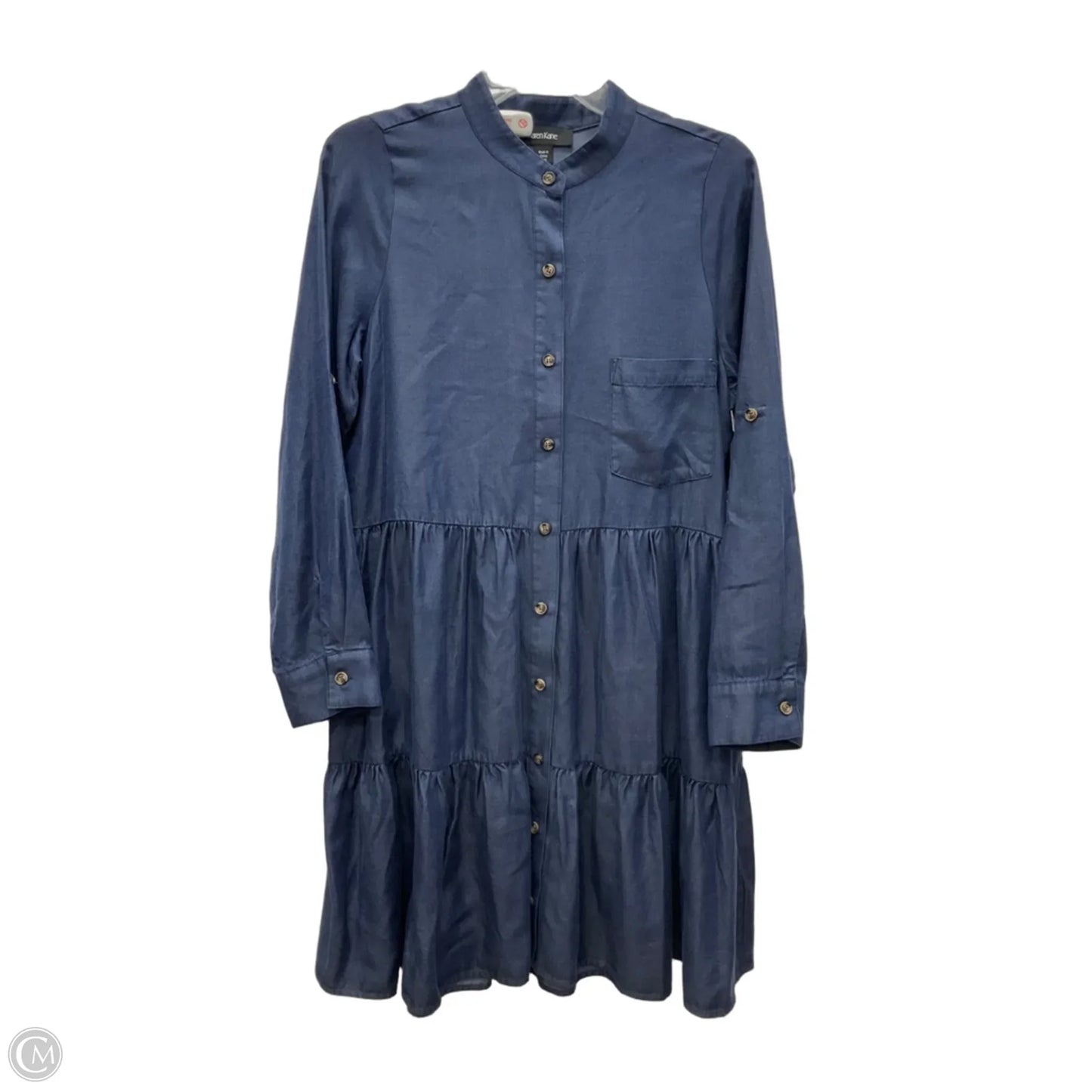 Dress Casual Short By Karen Kane In Blue Denim, Size: Mp