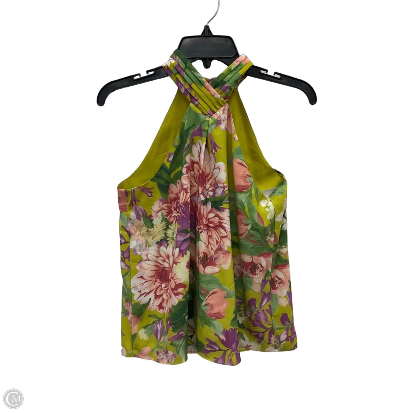 Top Sleeveless By Express In Green & Purple, Size: S