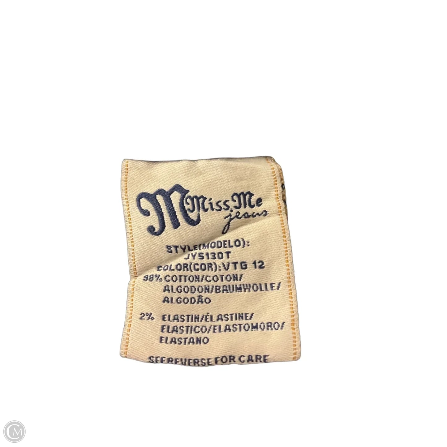 Jeans Straight By Miss Me In Blue Denim, Size: 6