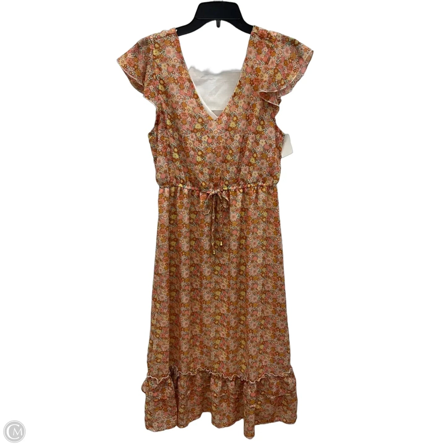 Dress Casual Maxi By Clothes Mentor In Floral Print, Size: L