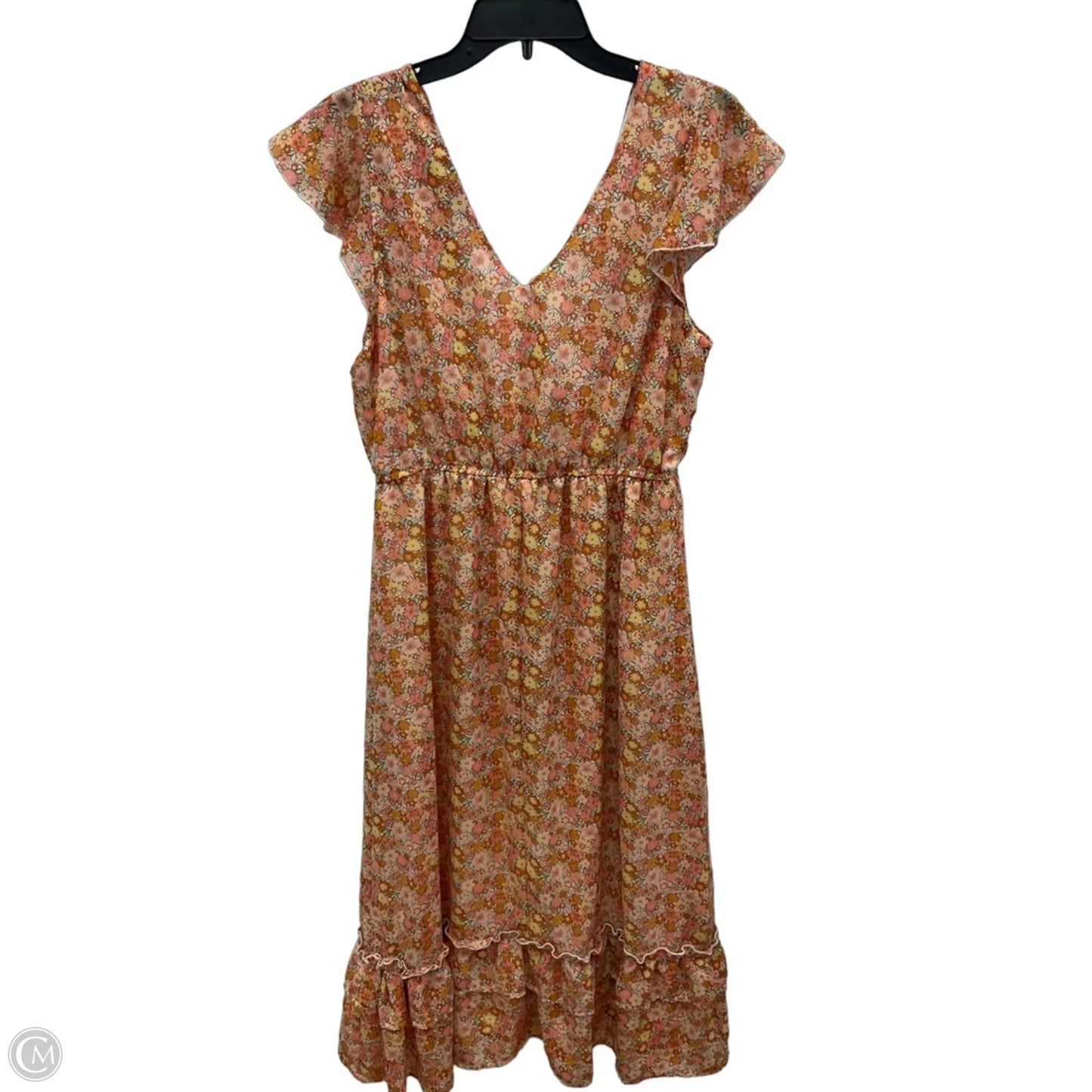 Dress Casual Maxi By Clothes Mentor In Floral Print, Size: L