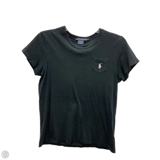 Top Short Sleeve Basic By Ralph Lauren Blue Label In Black, Size: L
