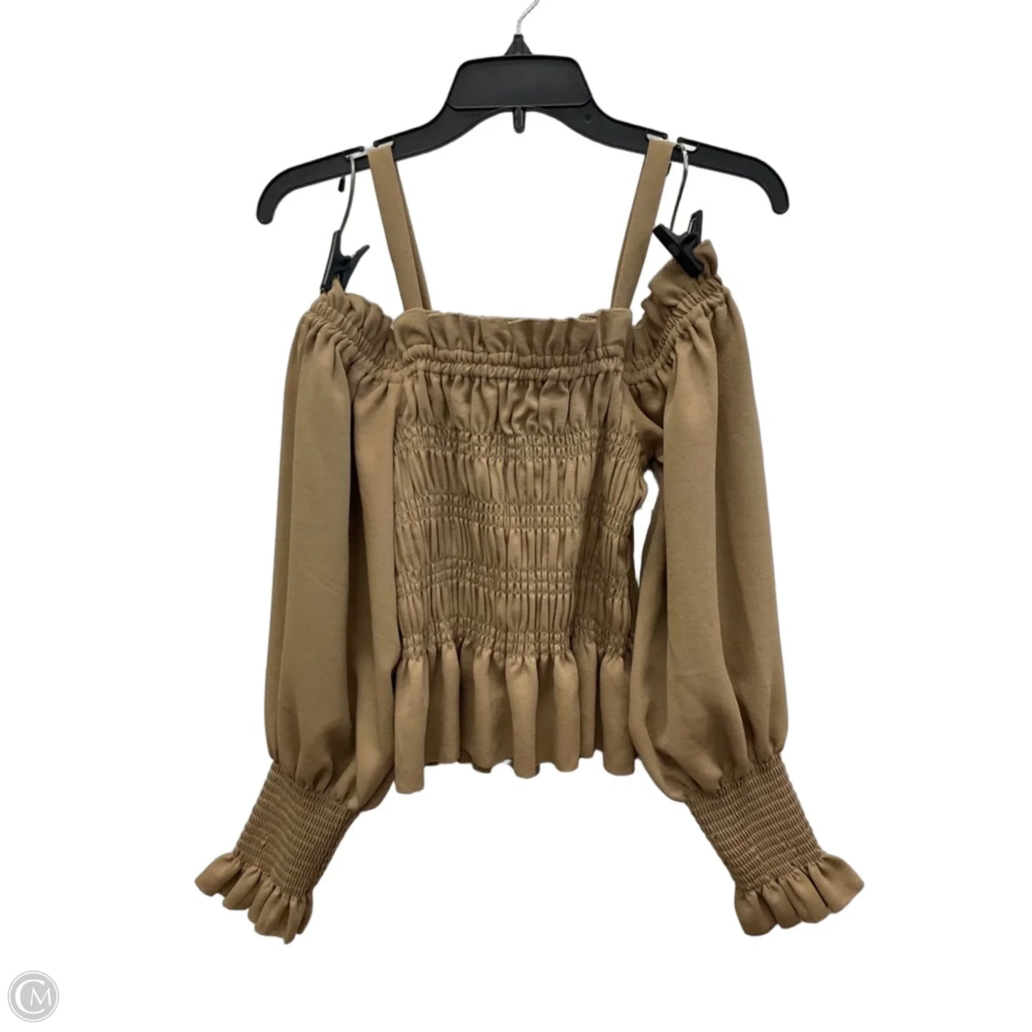 Top Long Sleeve Designer By All Saints In Tan, Size: 6